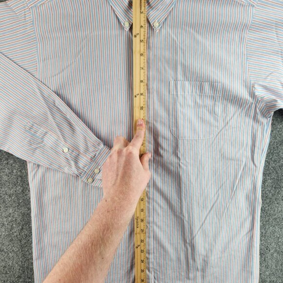 Brooks Brothers Boys XL Shirt Striped Red Blue Button Down Cotton Non Iron Teens - Picture 8 of 13